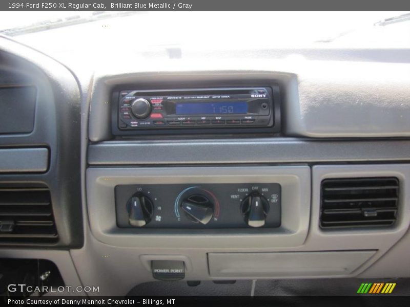 Brilliant Blue Metallic / Gray 1994 Ford F250 XL Regular Cab