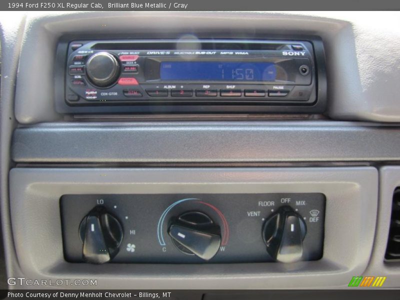 Brilliant Blue Metallic / Gray 1994 Ford F250 XL Regular Cab