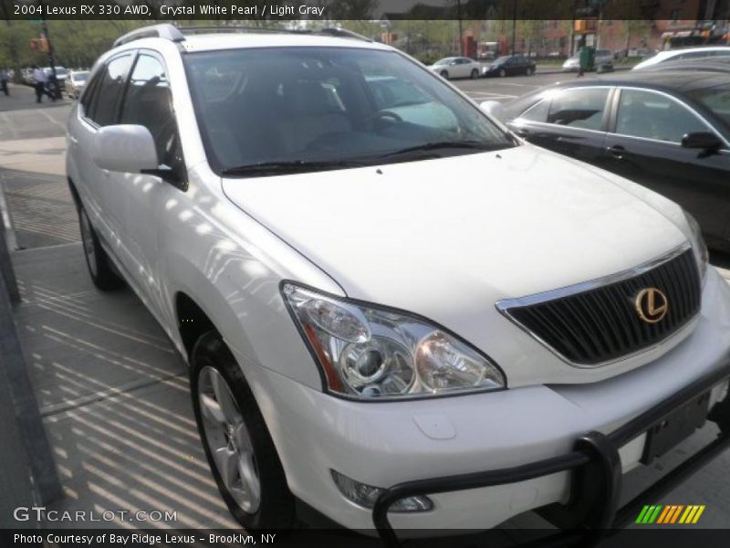 Crystal White Pearl / Light Gray 2004 Lexus RX 330 AWD