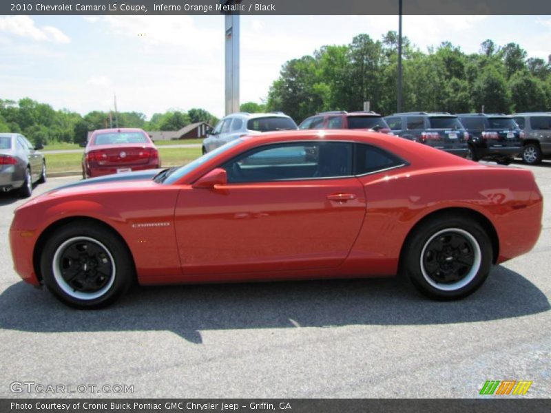 Inferno Orange Metallic / Black 2010 Chevrolet Camaro LS Coupe