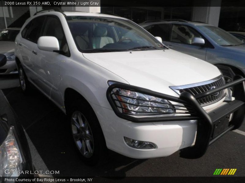 Crystal White / Light Gray 2008 Lexus RX 350 AWD