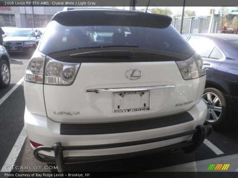Crystal White / Light Gray 2008 Lexus RX 350 AWD