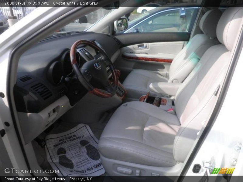 Crystal White / Light Gray 2008 Lexus RX 350 AWD