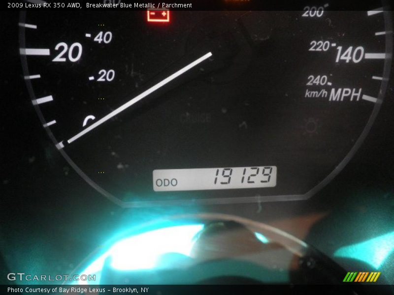 Breakwater Blue Metallic / Parchment 2009 Lexus RX 350 AWD