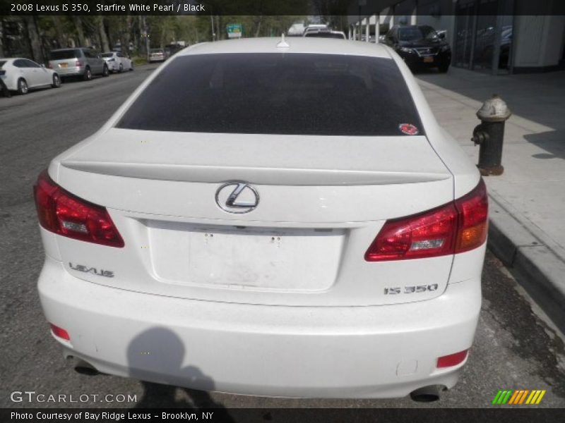 Starfire White Pearl / Black 2008 Lexus IS 350
