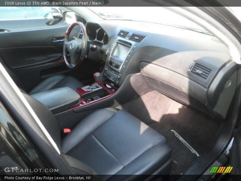 Black Sapphire Pearl / Black 2008 Lexus GS 350 AWD