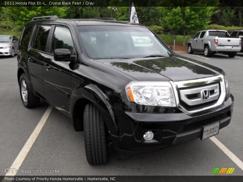 Crystal Black Pearl / Gray 2011 Honda Pilot EX-L