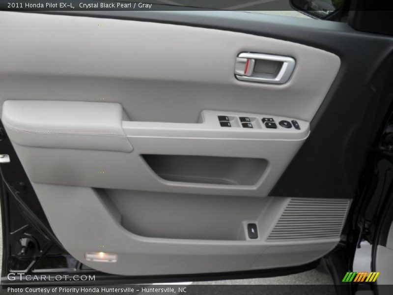 Crystal Black Pearl / Gray 2011 Honda Pilot EX-L
