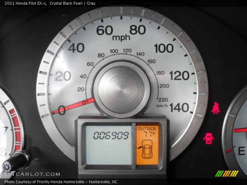 Crystal Black Pearl / Gray 2011 Honda Pilot EX-L