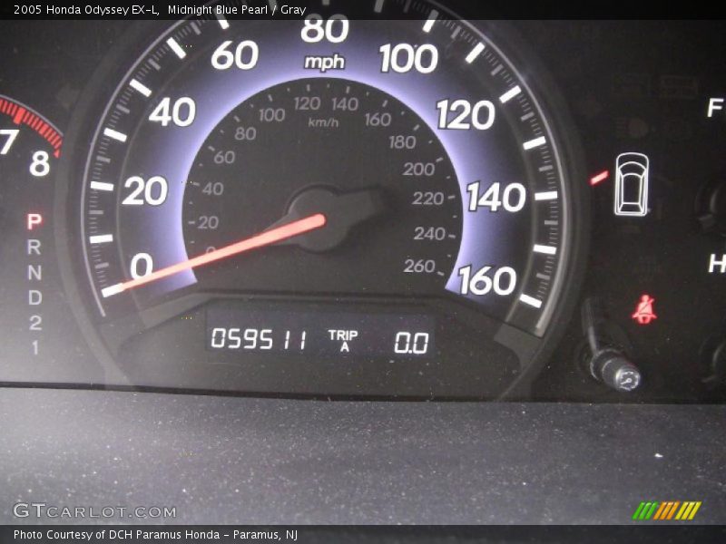 Midnight Blue Pearl / Gray 2005 Honda Odyssey EX-L