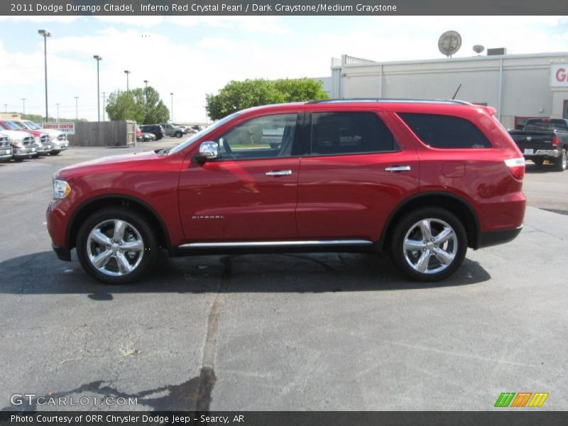 Inferno Red Crystal Pearl / Dark Graystone/Medium Graystone 2011 Dodge Durango Citadel