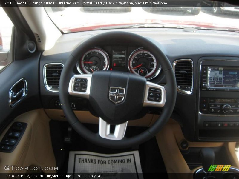 Inferno Red Crystal Pearl / Dark Graystone/Medium Graystone 2011 Dodge Durango Citadel