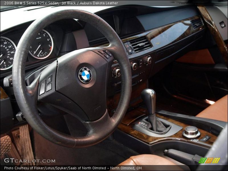 Jet Black / Auburn Dakota Leather 2006 BMW 5 Series 525xi Sedan