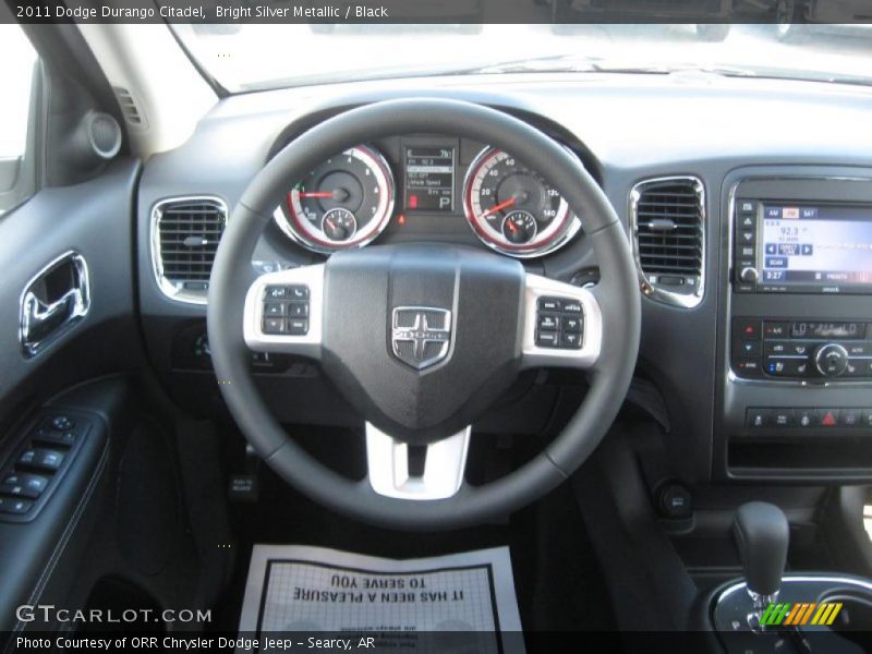 Bright Silver Metallic / Black 2011 Dodge Durango Citadel
