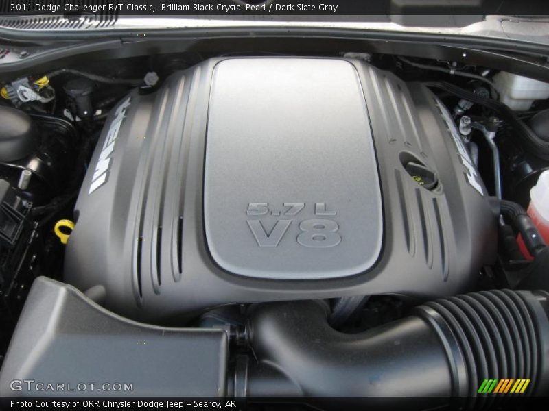 Brilliant Black Crystal Pearl / Dark Slate Gray 2011 Dodge Challenger R/T Classic