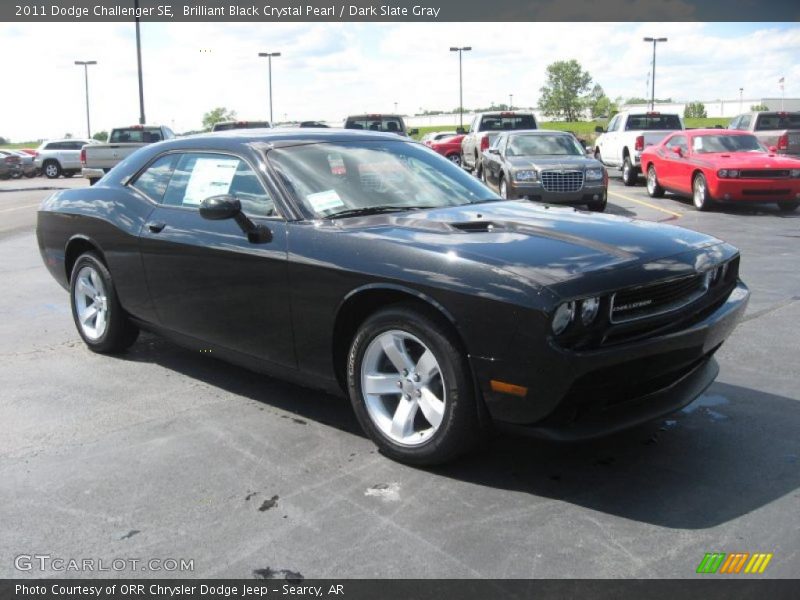 Brilliant Black Crystal Pearl / Dark Slate Gray 2011 Dodge Challenger SE