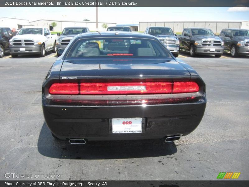 Brilliant Black Crystal Pearl / Dark Slate Gray 2011 Dodge Challenger SE