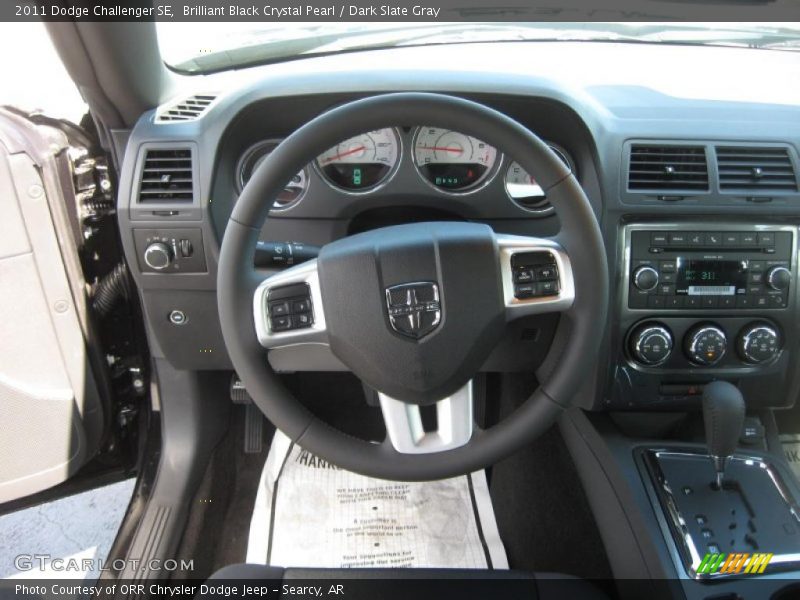 Brilliant Black Crystal Pearl / Dark Slate Gray 2011 Dodge Challenger SE