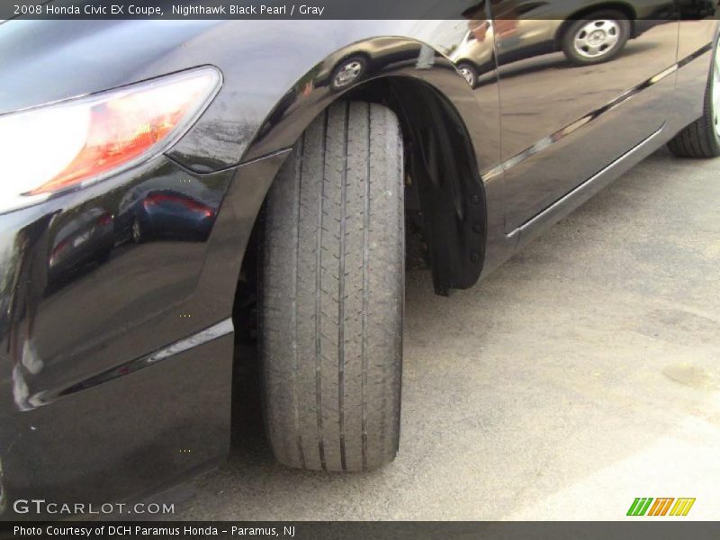 Nighthawk Black Pearl / Gray 2008 Honda Civic EX Coupe