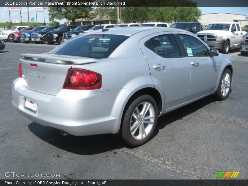 Bright Silver Metallic / Black/Red 2011 Dodge Avenger Mainstreet