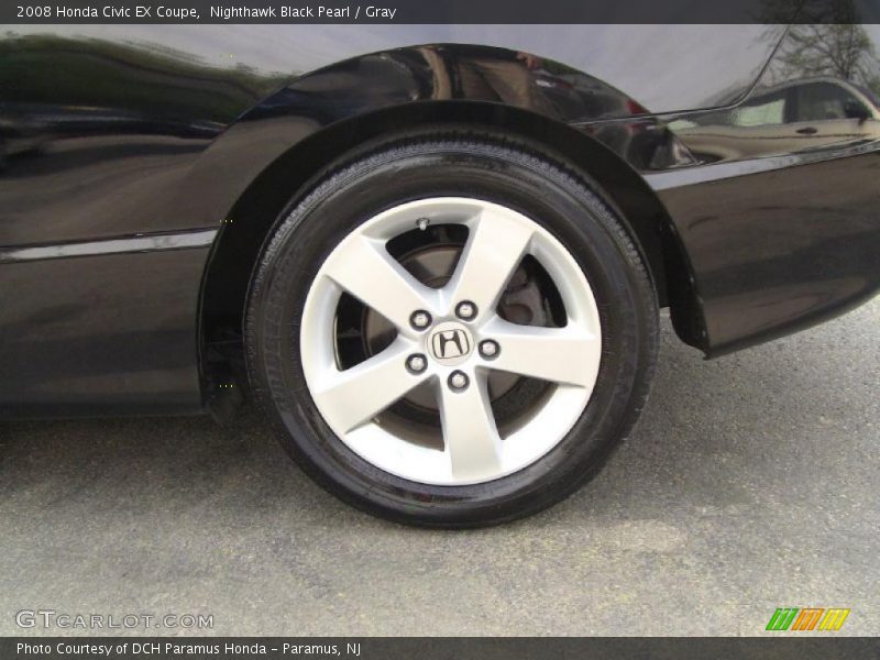 Nighthawk Black Pearl / Gray 2008 Honda Civic EX Coupe