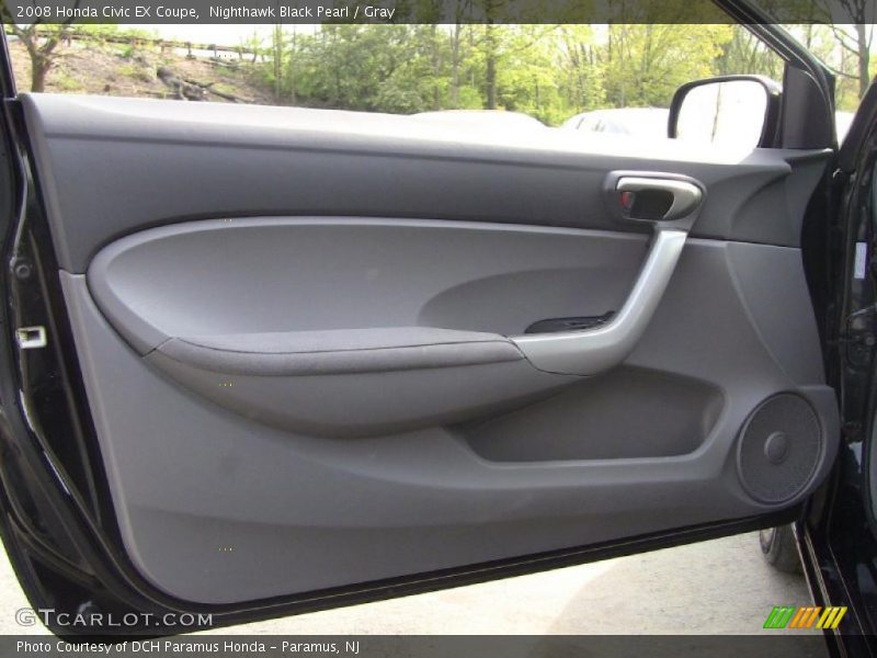 Nighthawk Black Pearl / Gray 2008 Honda Civic EX Coupe