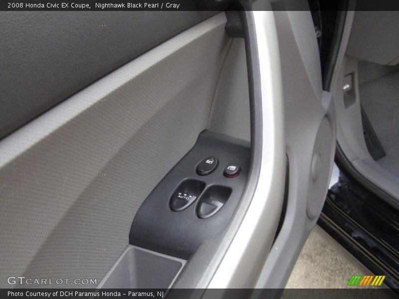 Nighthawk Black Pearl / Gray 2008 Honda Civic EX Coupe