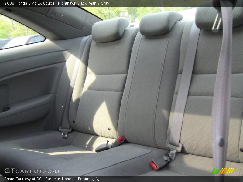 Nighthawk Black Pearl / Gray 2008 Honda Civic EX Coupe