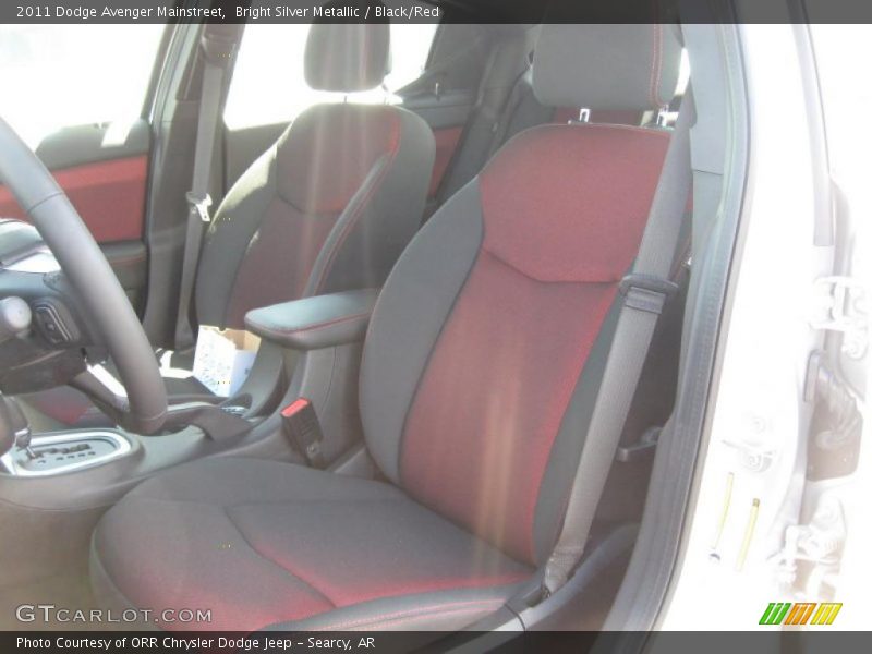 Bright Silver Metallic / Black/Red 2011 Dodge Avenger Mainstreet