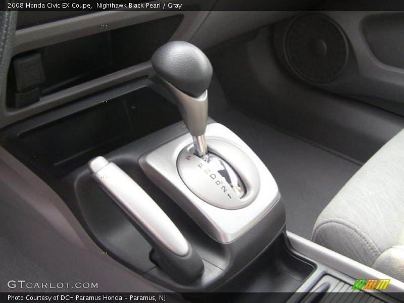 Nighthawk Black Pearl / Gray 2008 Honda Civic EX Coupe