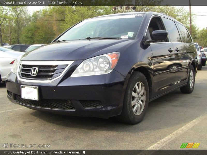 Baltic Blue Pearl / Gray 2008 Honda Odyssey EX-L