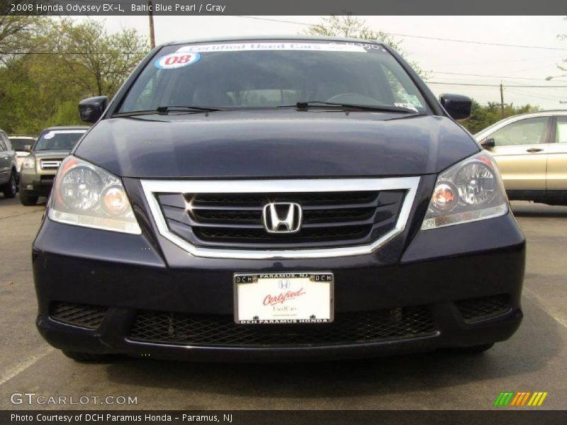 Baltic Blue Pearl / Gray 2008 Honda Odyssey EX-L