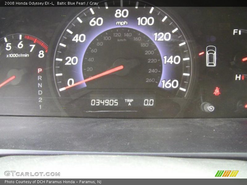Baltic Blue Pearl / Gray 2008 Honda Odyssey EX-L