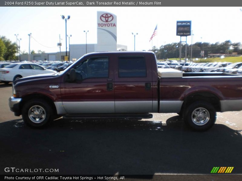 Dark Toreador Red Metallic / Medium Flint 2004 Ford F250 Super Duty Lariat SuperCab