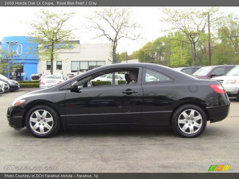 Royal Blue Pearl / Gray 2009 Honda Civic LX Coupe