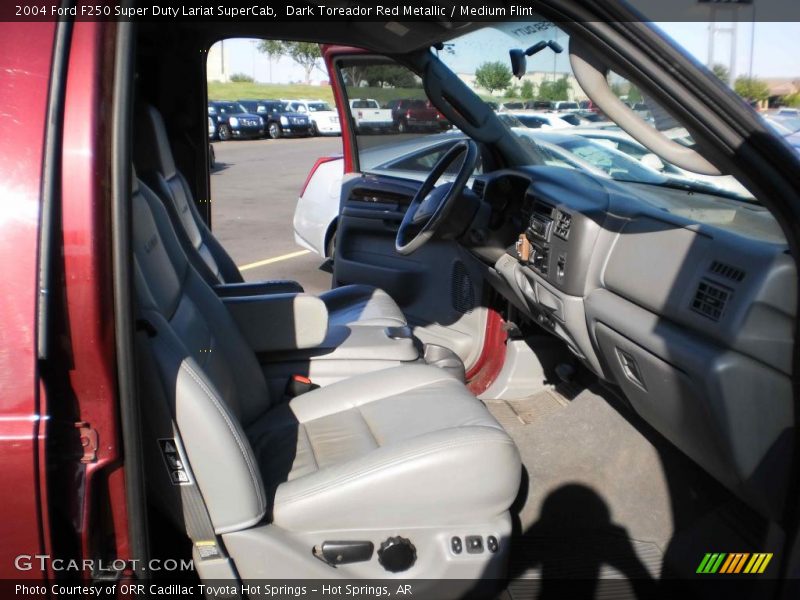 Dark Toreador Red Metallic / Medium Flint 2004 Ford F250 Super Duty Lariat SuperCab