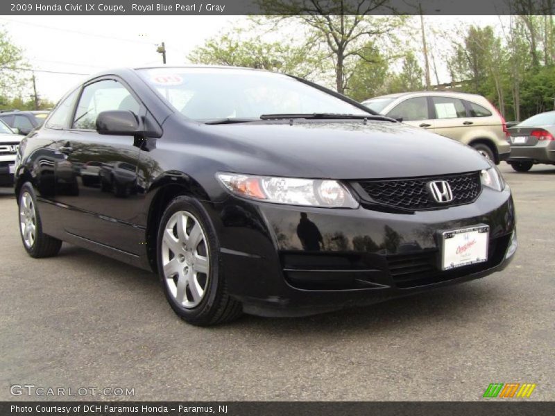 Royal Blue Pearl / Gray 2009 Honda Civic LX Coupe