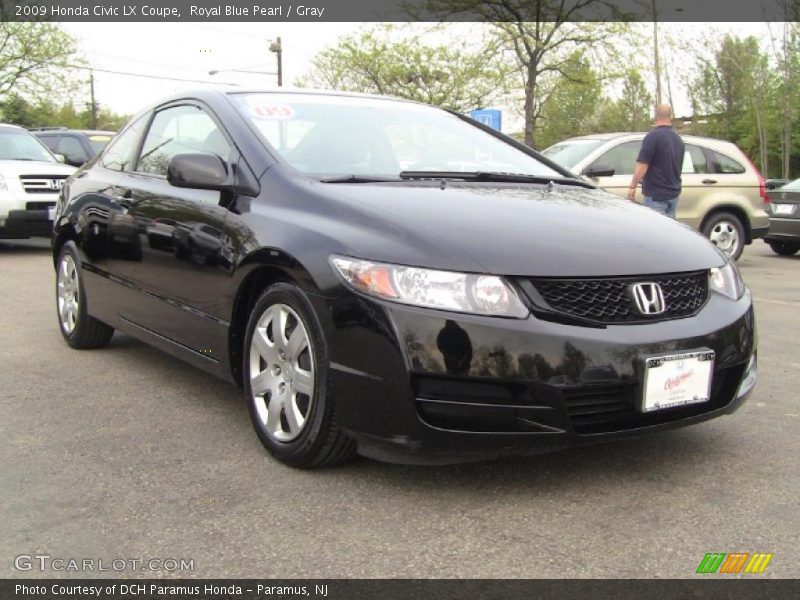Royal Blue Pearl / Gray 2009 Honda Civic LX Coupe