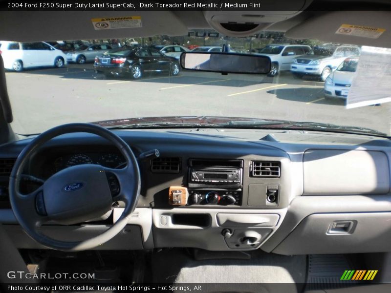Dark Toreador Red Metallic / Medium Flint 2004 Ford F250 Super Duty Lariat SuperCab