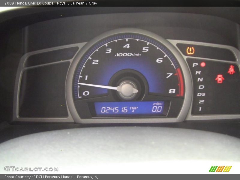 Royal Blue Pearl / Gray 2009 Honda Civic LX Coupe