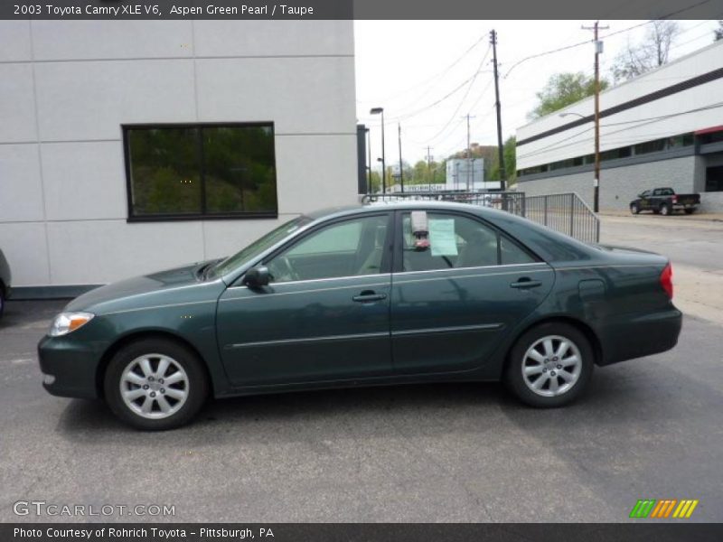 Aspen Green Pearl / Taupe 2003 Toyota Camry XLE V6