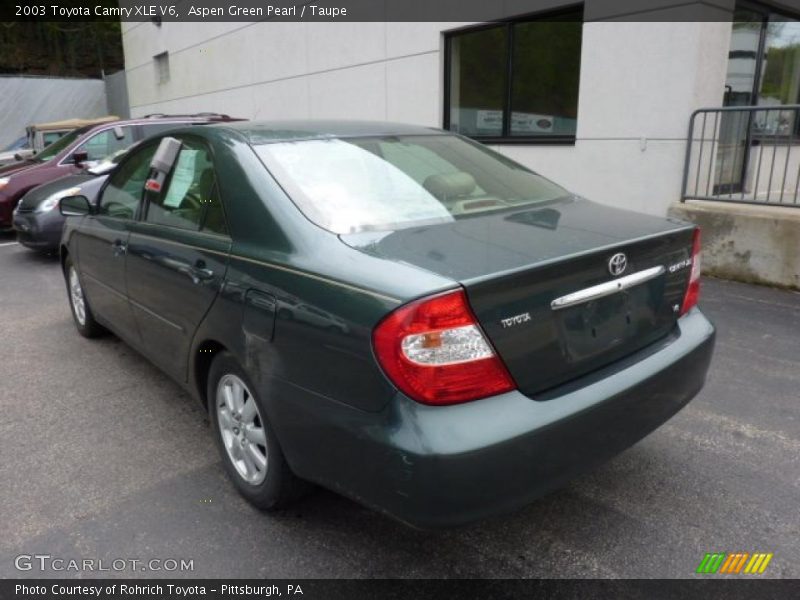 Aspen Green Pearl / Taupe 2003 Toyota Camry XLE V6