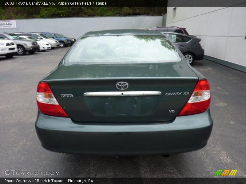 Aspen Green Pearl / Taupe 2003 Toyota Camry XLE V6