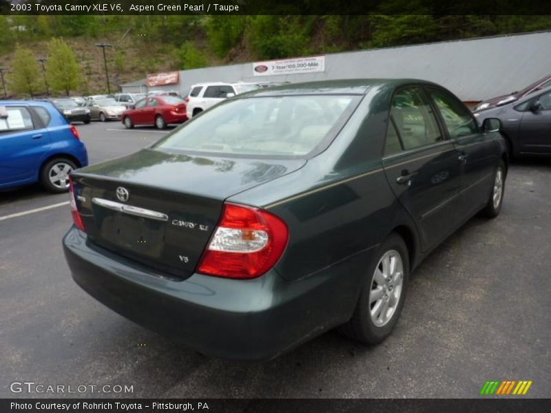 Aspen Green Pearl / Taupe 2003 Toyota Camry XLE V6