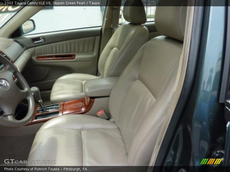Aspen Green Pearl / Taupe 2003 Toyota Camry XLE V6