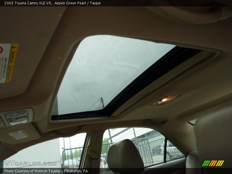 Aspen Green Pearl / Taupe 2003 Toyota Camry XLE V6