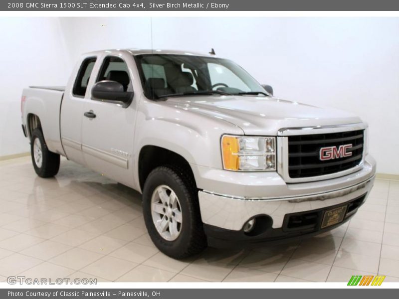 Silver Birch Metallic / Ebony 2008 GMC Sierra 1500 SLT Extended Cab 4x4