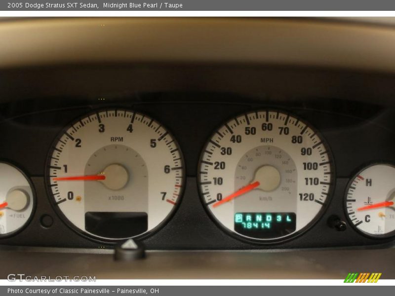 Midnight Blue Pearl / Taupe 2005 Dodge Stratus SXT Sedan