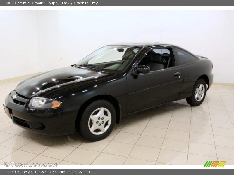 Black / Graphite Gray 2003 Chevrolet Cavalier Coupe