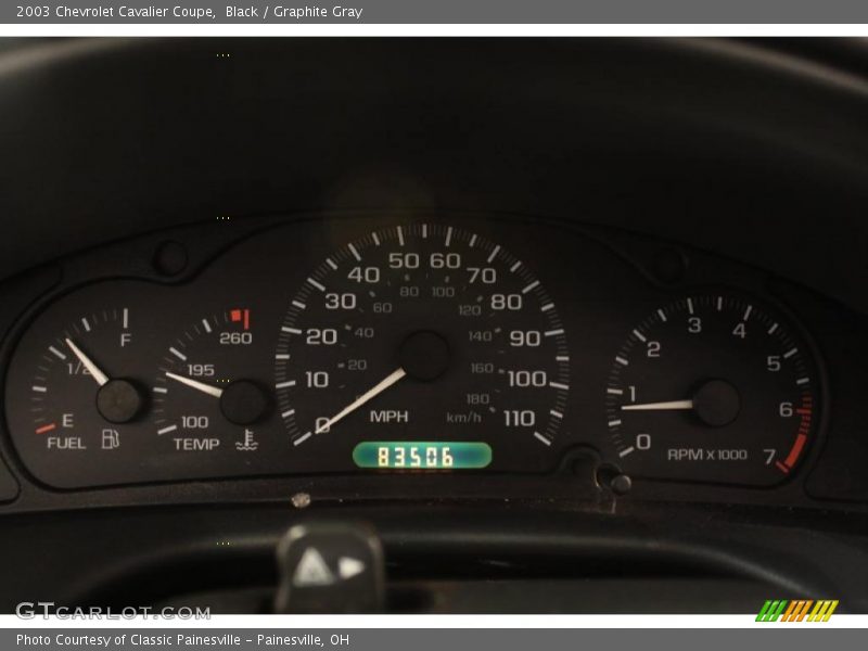 Black / Graphite Gray 2003 Chevrolet Cavalier Coupe